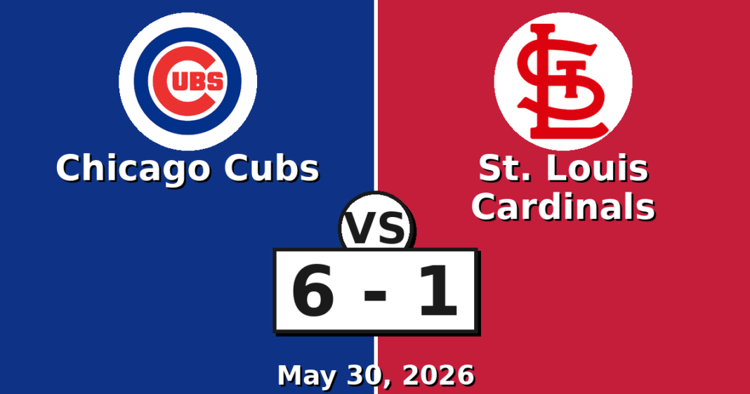 Chicago Cubs vs St. Louis Cardinals Match Player Stats