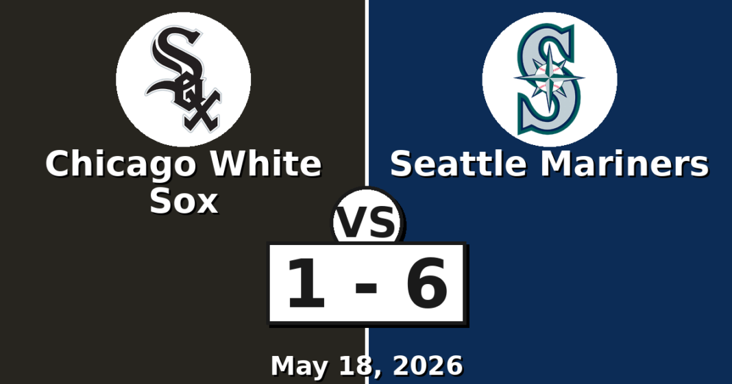 Chicago White Sox vs Seattle Mariners Match Player Stats (May 18, 2026) Chicago White Sox vs Seattle Mariners Match Player Stats