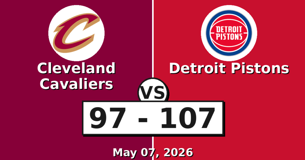 Cleveland Cavaliers vs Detroit Pistons Match Player Stats