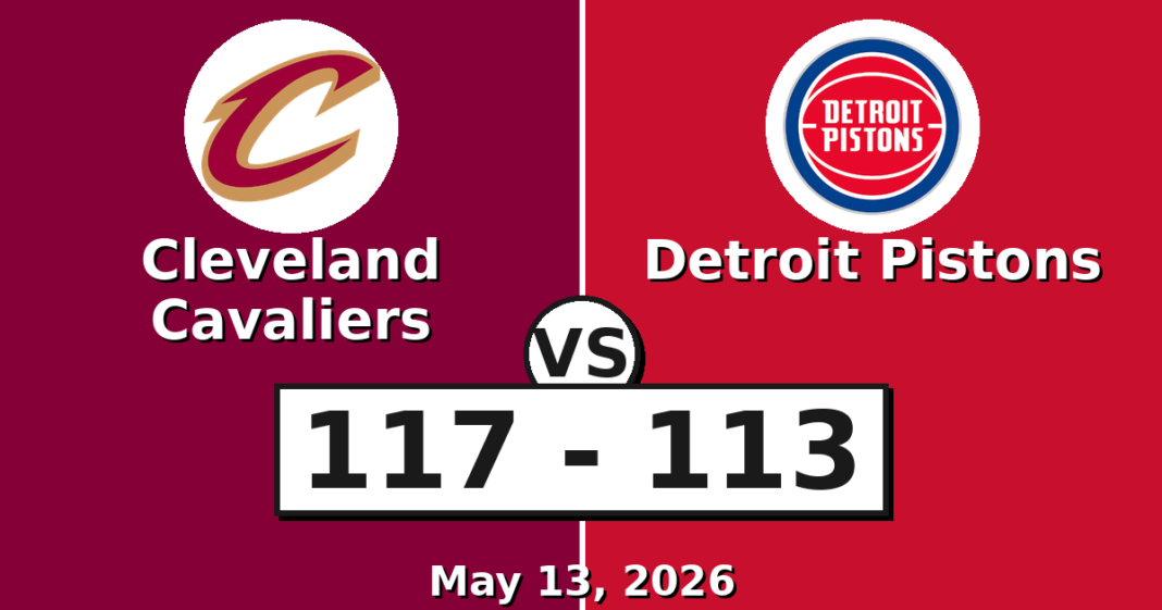 Cleveland Cavaliers vs Detroit Pistons Match Player Stats