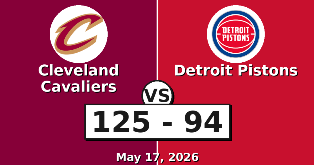 Cleveland Cavaliers vs Detroit Pistons Match Player Stats (May 17, 2026) Cleveland Cavaliers vs Detroit Pistons Match Player Stats