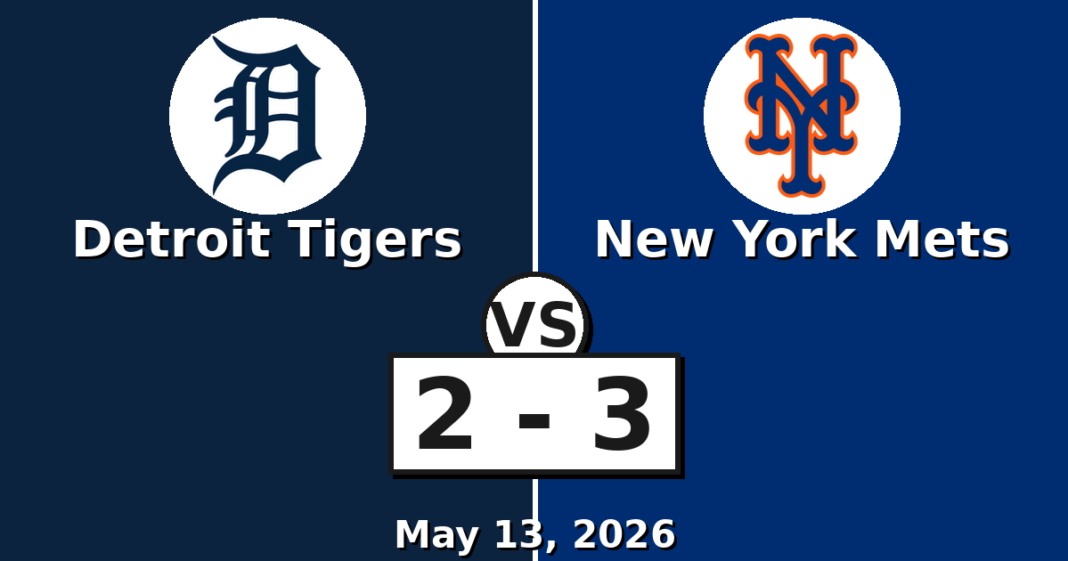 Detroit Tigers vs New York Mets Match Player Stats