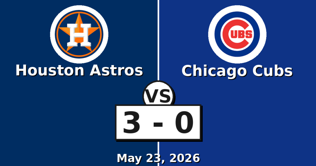 Houston Astros vs Chicago Cubs Match Player Stats