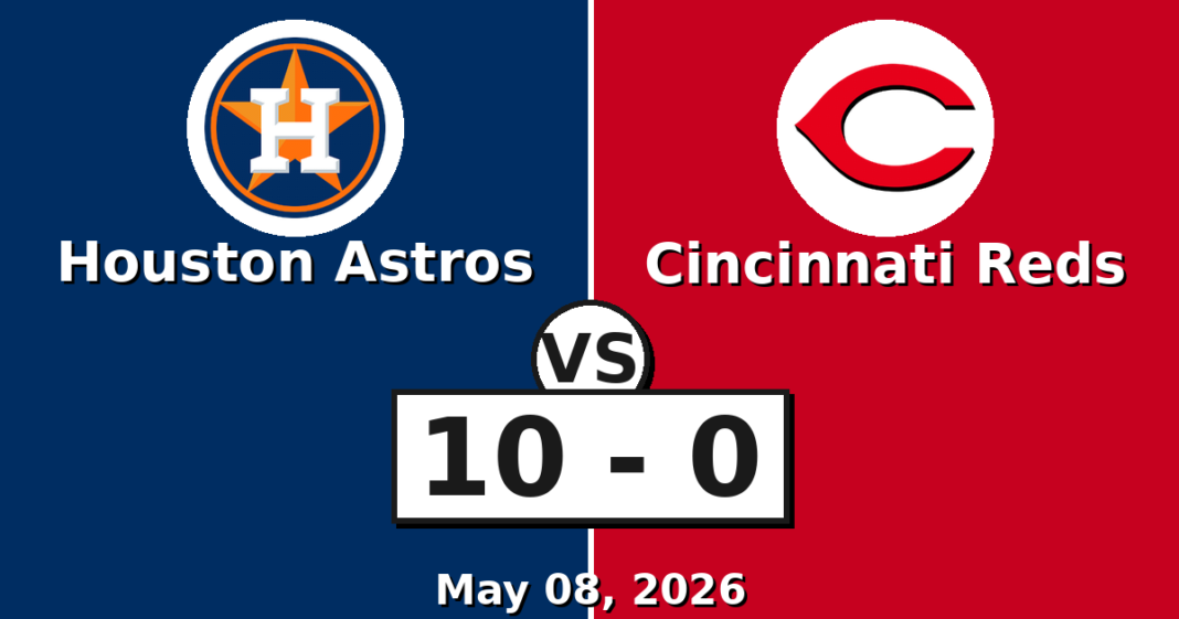 Houston Astros vs Cincinnati Reds Match Player Stats
