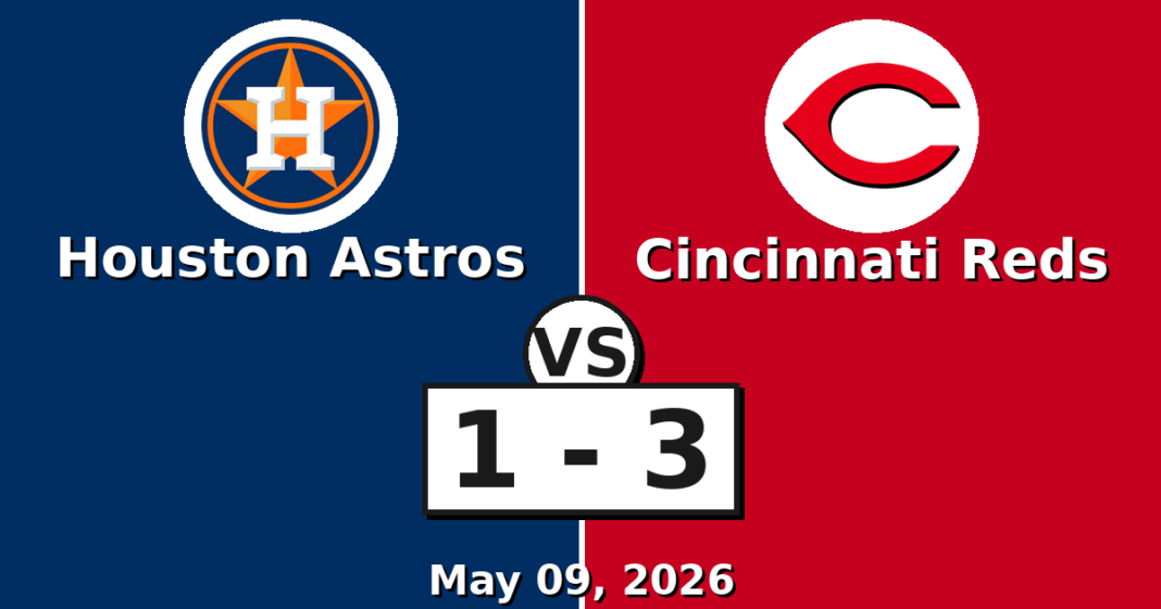 Houston Astros vs Cincinnati Reds Match Player Stats
