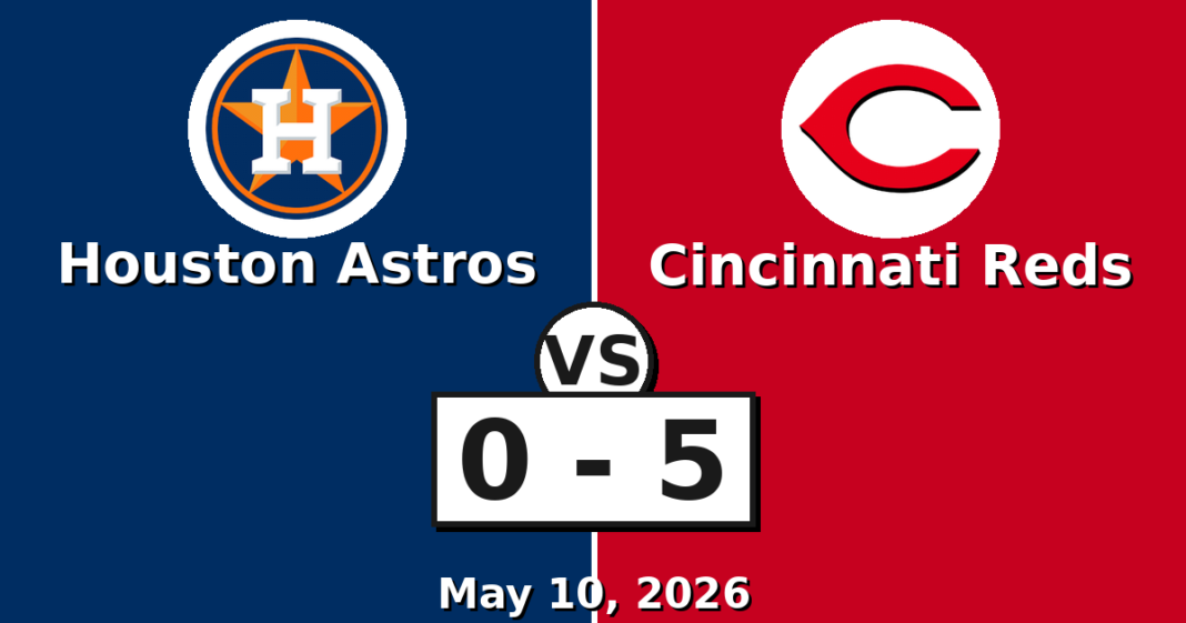 Houston Astros vs Cincinnati Reds Match Player Stats (May 10, 2026) Houston Astros vs Cincinnati Reds Match Player Stats