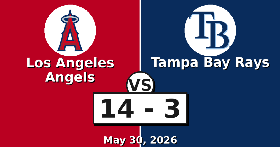 Los Angeles Angels vs Tampa Bay Rays Match Player Stats (May 30, 2026) Los Angeles Angels vs Tampa Bay Rays Match Player Stats