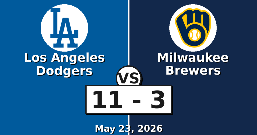 Los Angeles Dodgers vs Milwaukee Brewers Match Player Stats