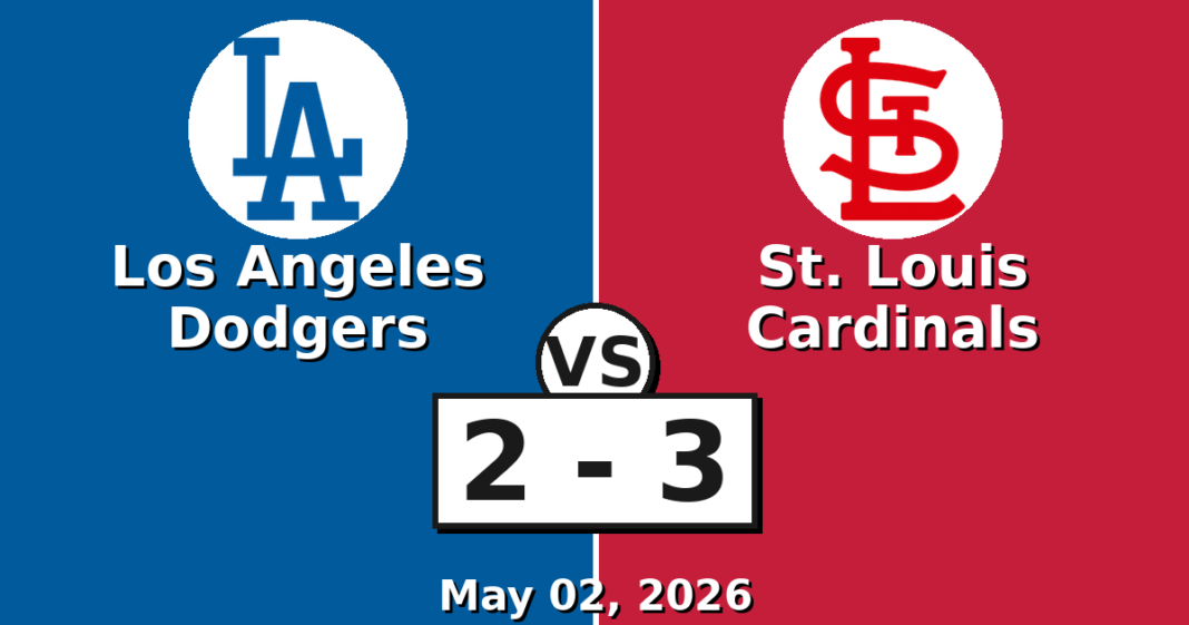 Los Angeles Dodgers vs St. Louis Cardinals Match Player Stats