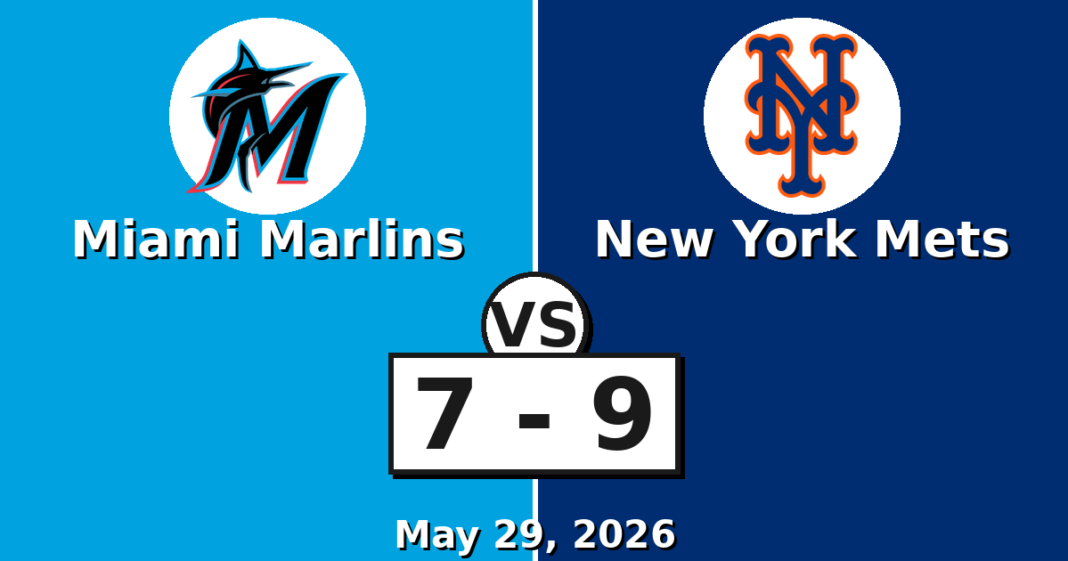 Miami Marlins vs New York Mets Match Player Stats