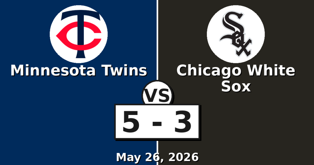 Minnesota Twins vs Chicago White Sox Match Player Stats (May 26, 2026) Minnesota Twins vs Chicago White Sox Match Player Stats