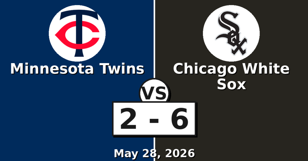 Minnesota Twins vs Chicago White Sox Match Player Stats (May 28, 2026) Minnesota Twins vs Chicago White Sox Match Player Stats