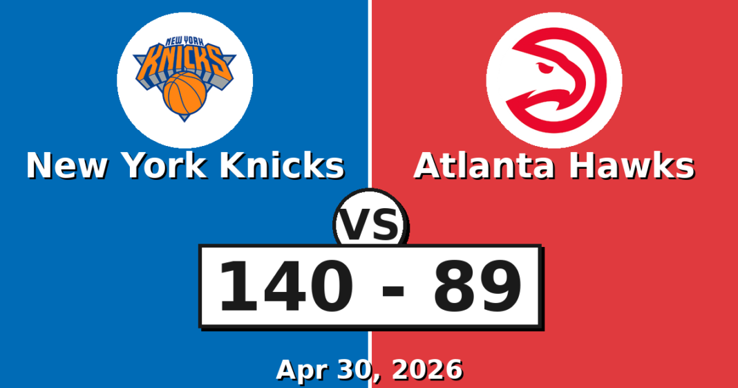 New York Knicks vs Atlanta Hawks Match Player Stats