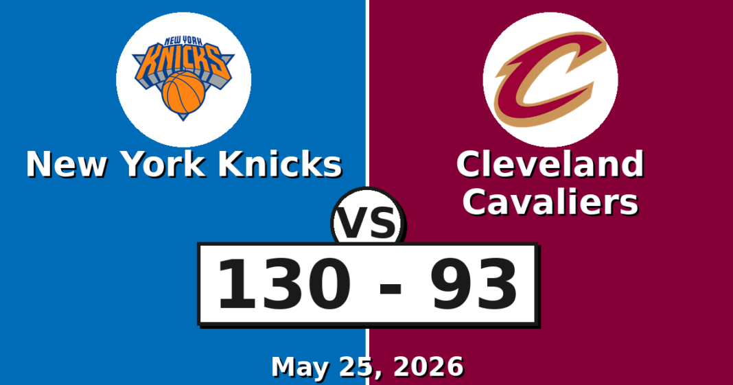 New York Knicks vs Cleveland Cavaliers Match Player Stats