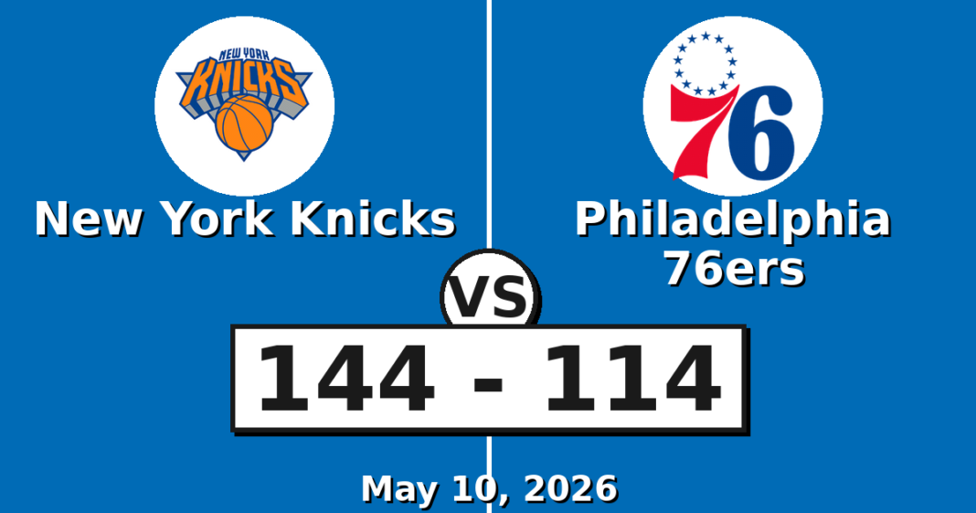 New York Knicks vs Philadelphia 76ers Match Player Stats