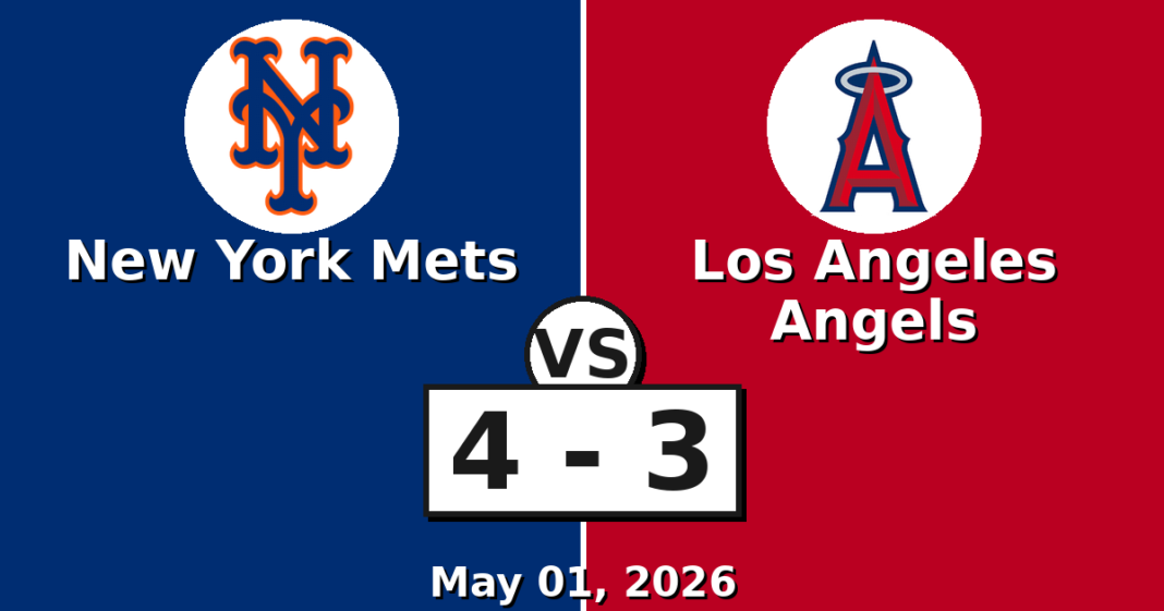 New York Mets vs Los Angeles Angels Match Player Stats
