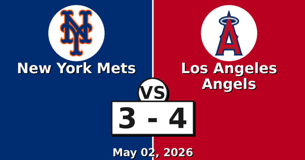 New York Mets vs Los Angeles Angels Match Player Stats