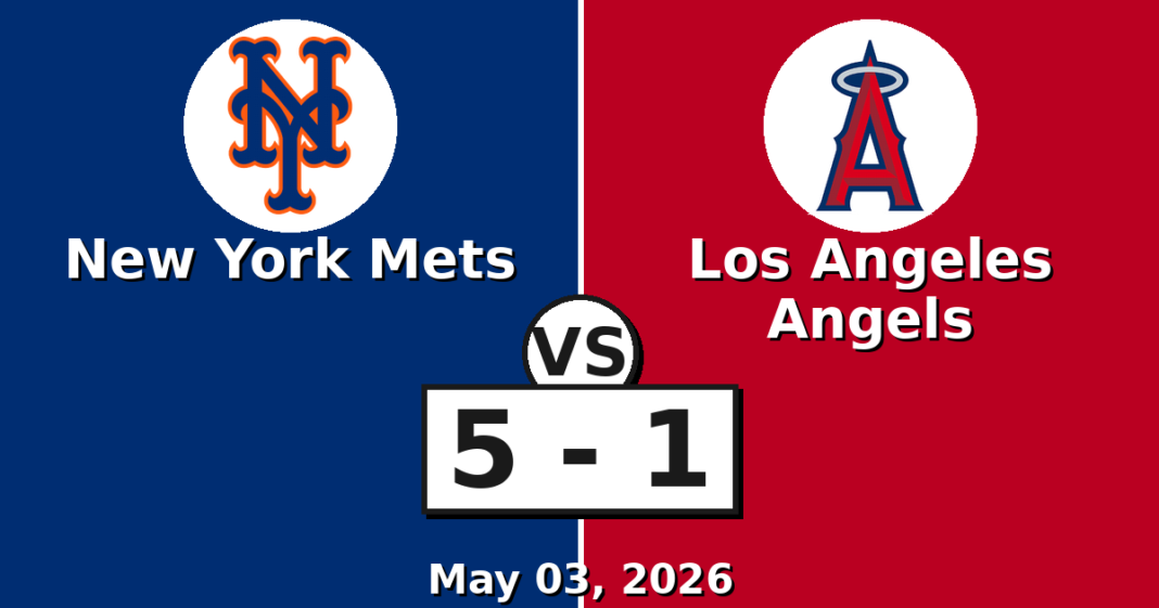 New York Mets vs Los Angeles Angels Match Player Stats
