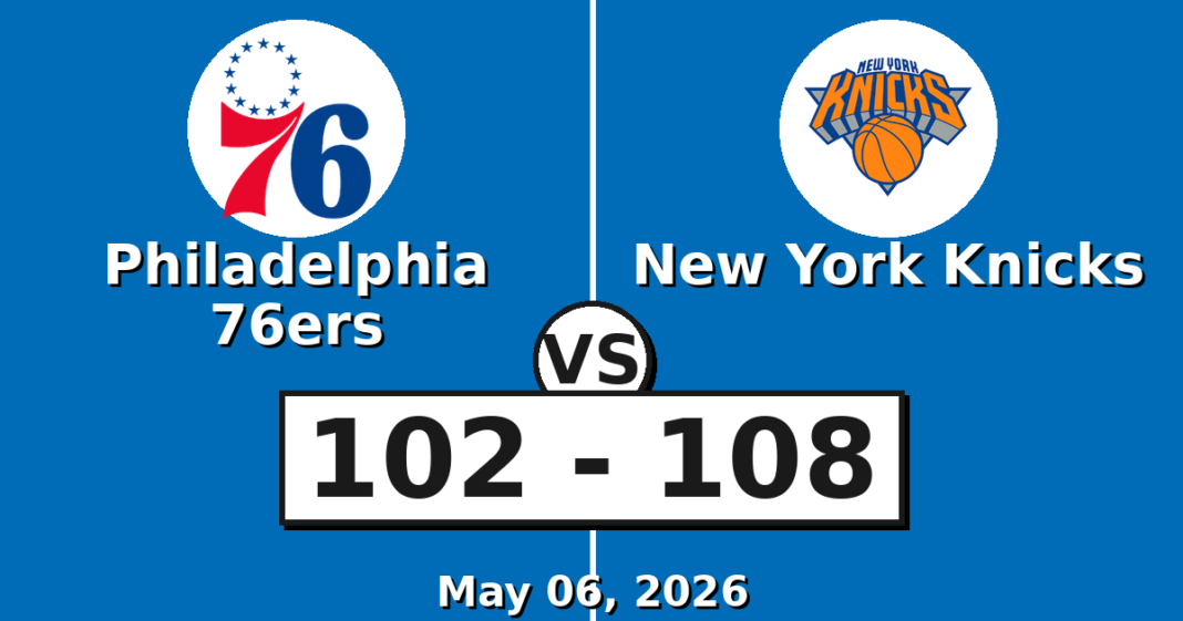 Philadelphia 76ers vs New York Knicks Match Player Stats