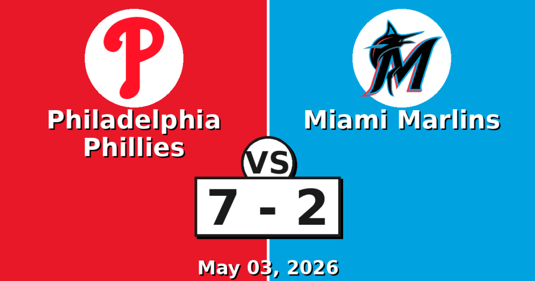Philadelphia Phillies vs Miami Marlins Match Player Stats