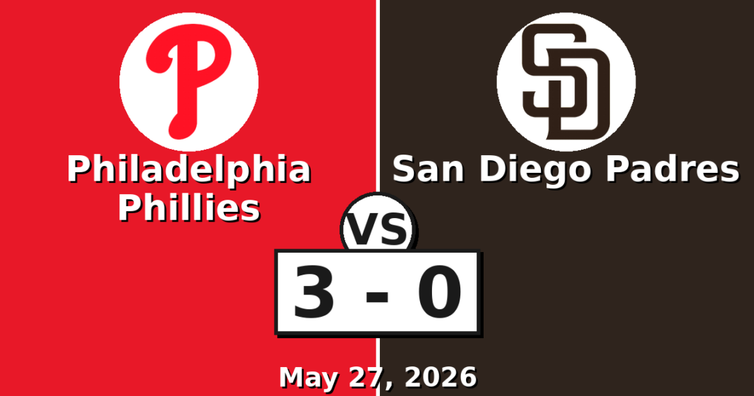 Philadelphia Phillies vs San Diego Padres Match Player Stats