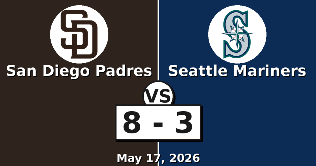 San Diego Padres vs Seattle Mariners Match Player Stats