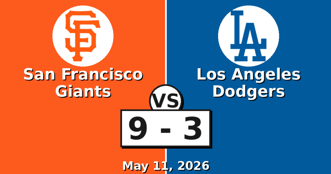 San Francisco Giants vs Los Angeles Dodgers Match Player Stats