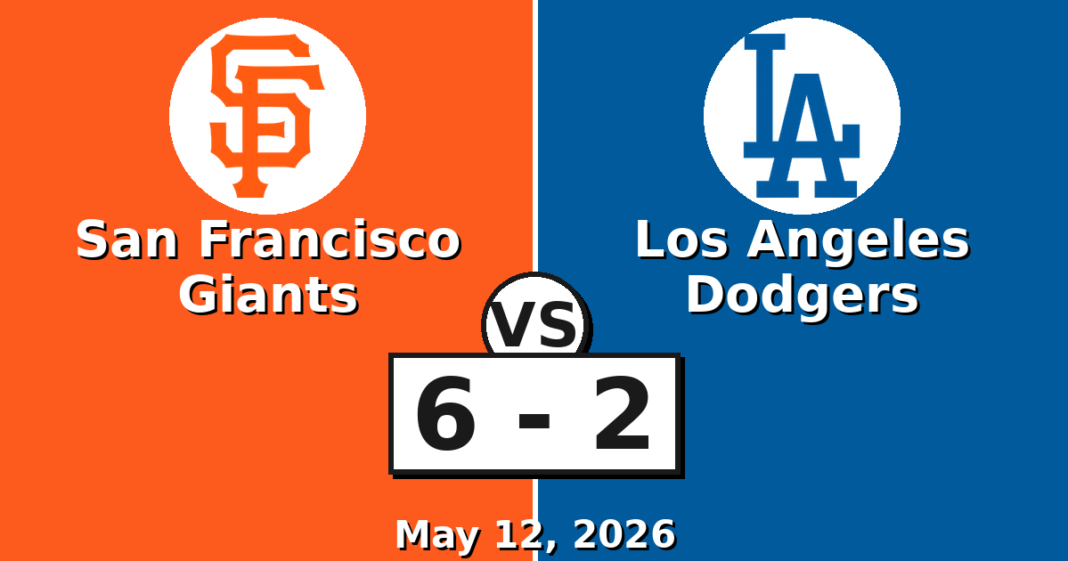 San Francisco Giants vs Los Angeles Dodgers Match Player Stats (May 12, 2026) San Francisco Giants vs Los Angeles Dodgers Match Player Stats