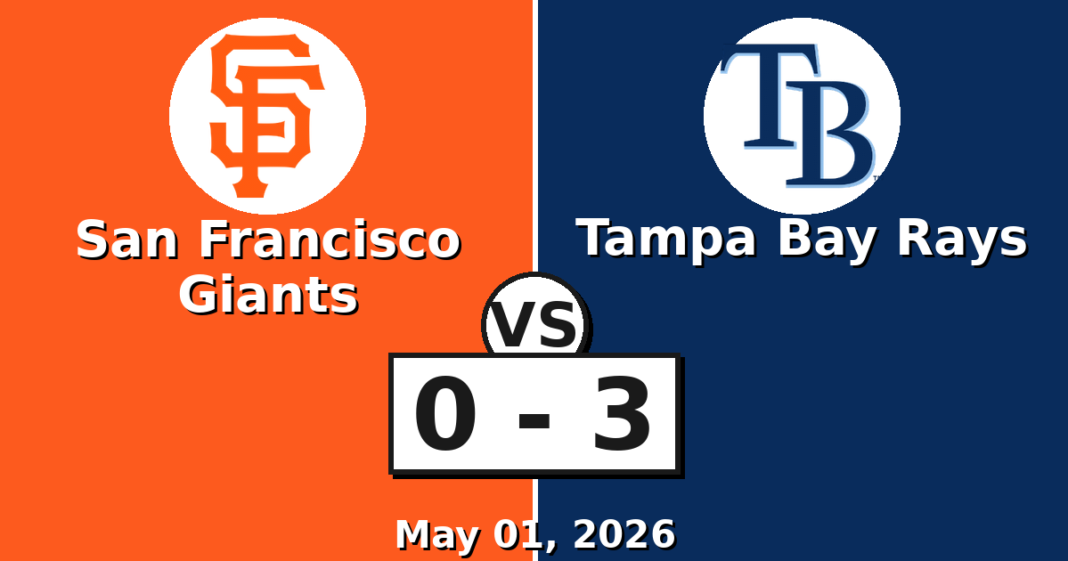 San Francisco Giants vs Tampa Bay Rays Match Player Stats