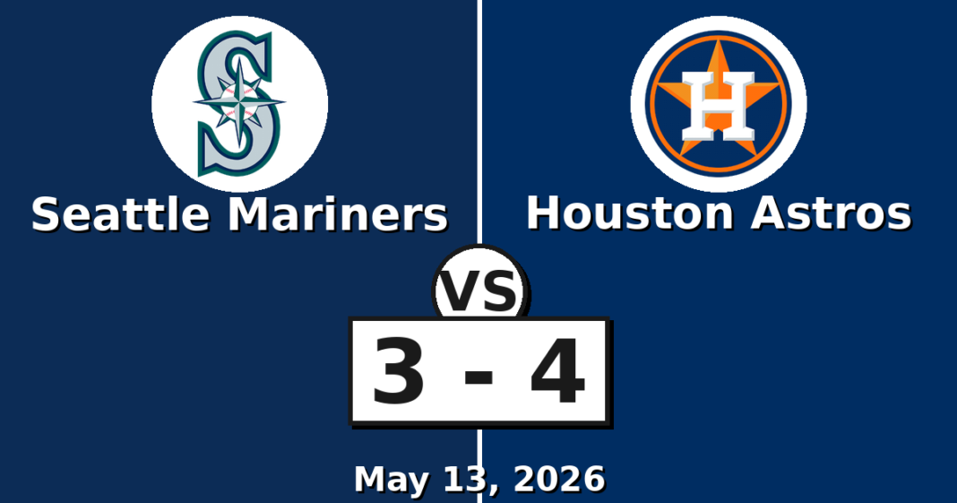 Seattle Mariners vs Houston Astros Match Player Stats