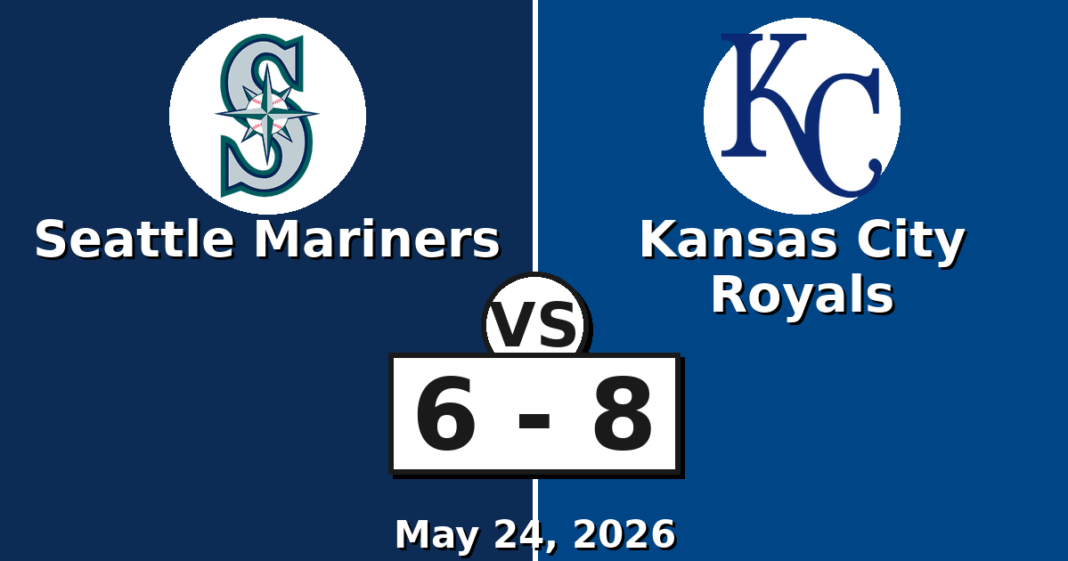 Seattle Mariners vs Kansas City Royals Match Player Stats (May 24, 2026) Seattle Mariners vs Kansas City Royals Match Player Stats