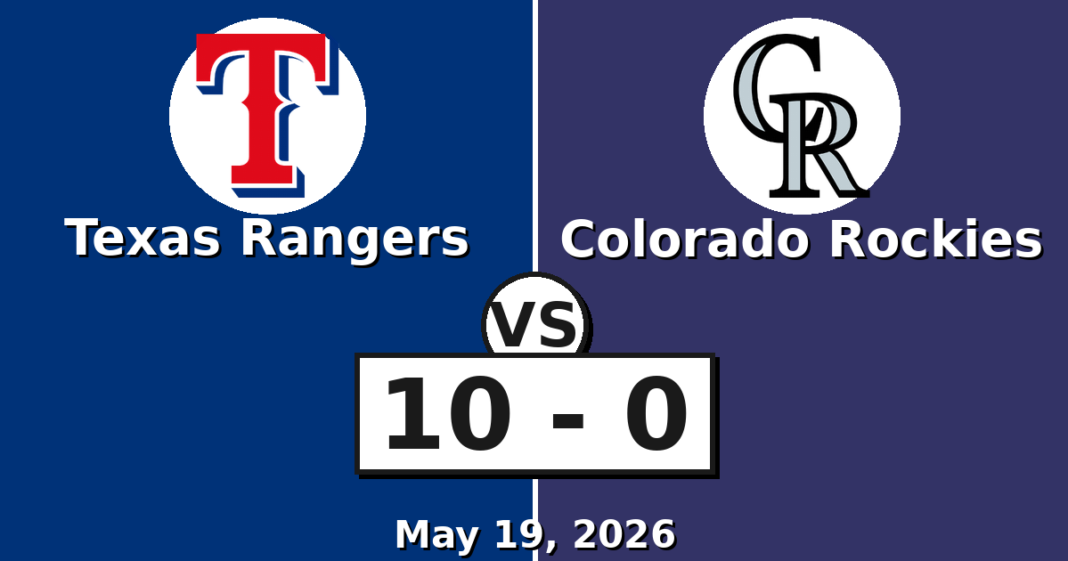 Texas Rangers vs Colorado Rockies Match Player Stats