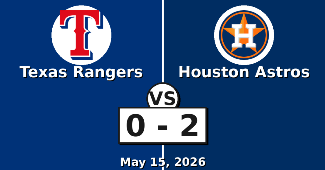 Texas Rangers vs Houston Astros Match Player Stats