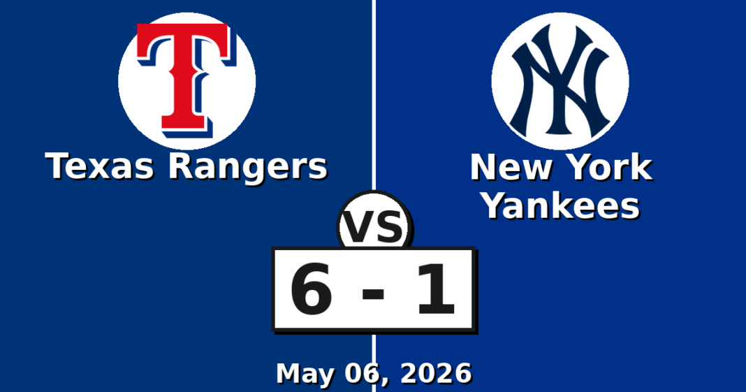 Texas Rangers vs New York Yankees Match Player Stats