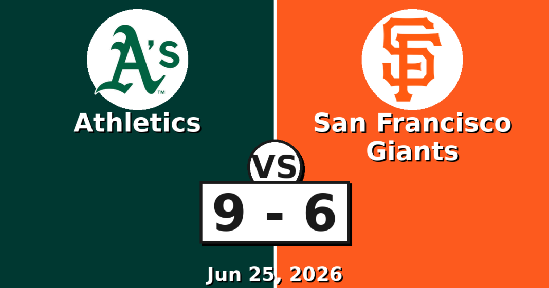 Athletics vs San Francisco Giants Match Player Stats