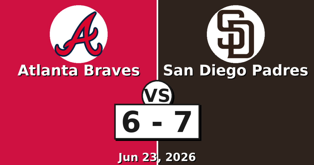 Atlanta Braves vs San Diego Padres Match Player Stats