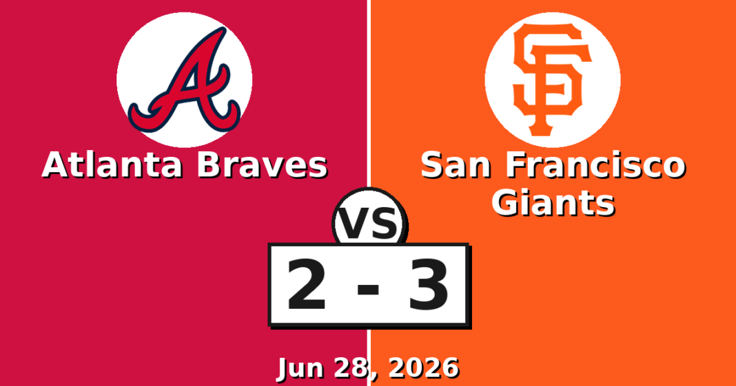 Atlanta Braves vs San Francisco Giants Match Player Stats