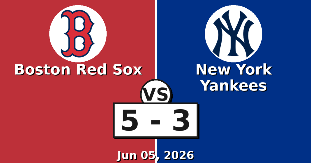 Boston Red Sox vs New York Yankees Match Player Stats (Jun 05, 2026) Boston Red Sox vs New York Yankees Match Player Stats