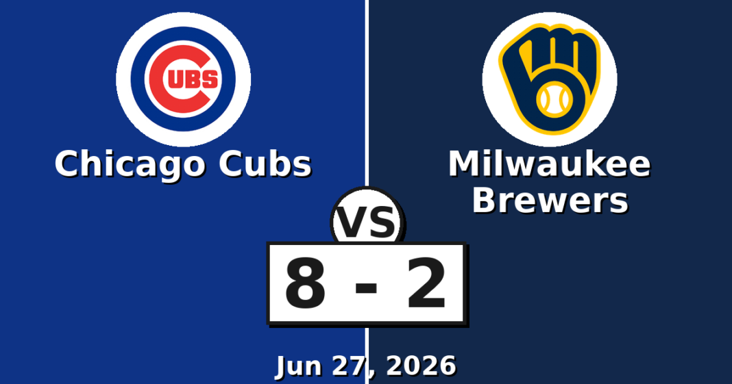 Chicago Cubs vs Milwaukee Brewers Match Player Stats