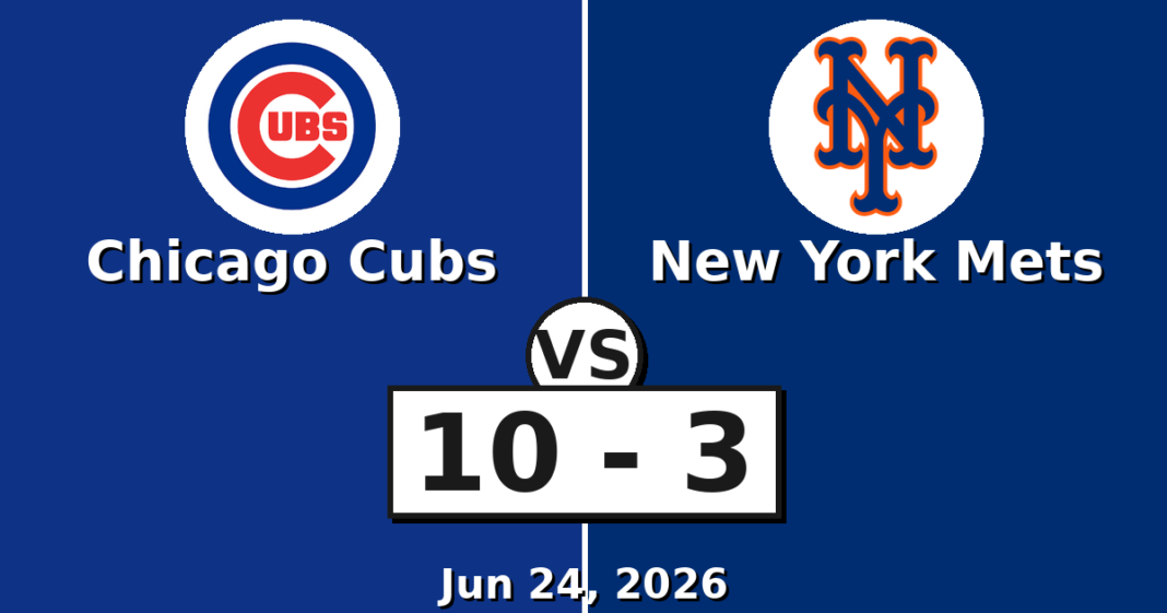 Chicago Cubs vs New York Mets Match Player Stats