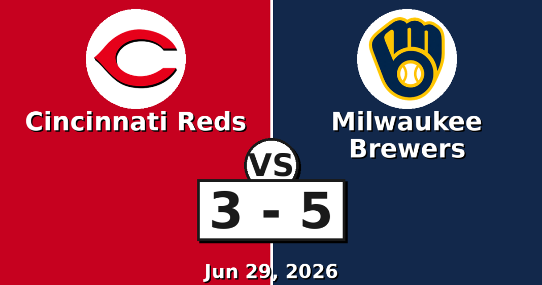 Cincinnati Reds vs Milwaukee Brewers Match Player Stats
