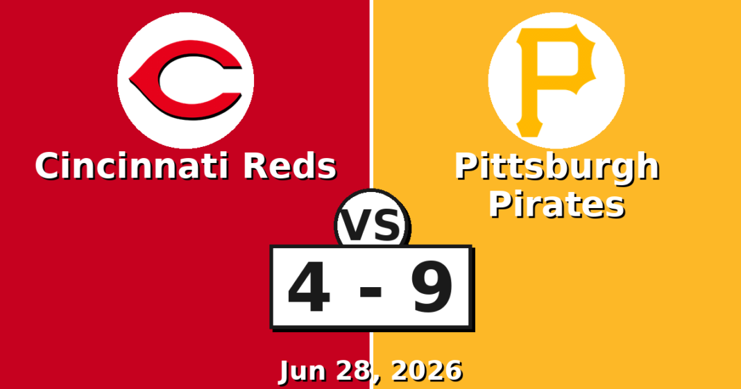 Cincinnati Reds vs Pittsburgh Pirates Match Player Stats