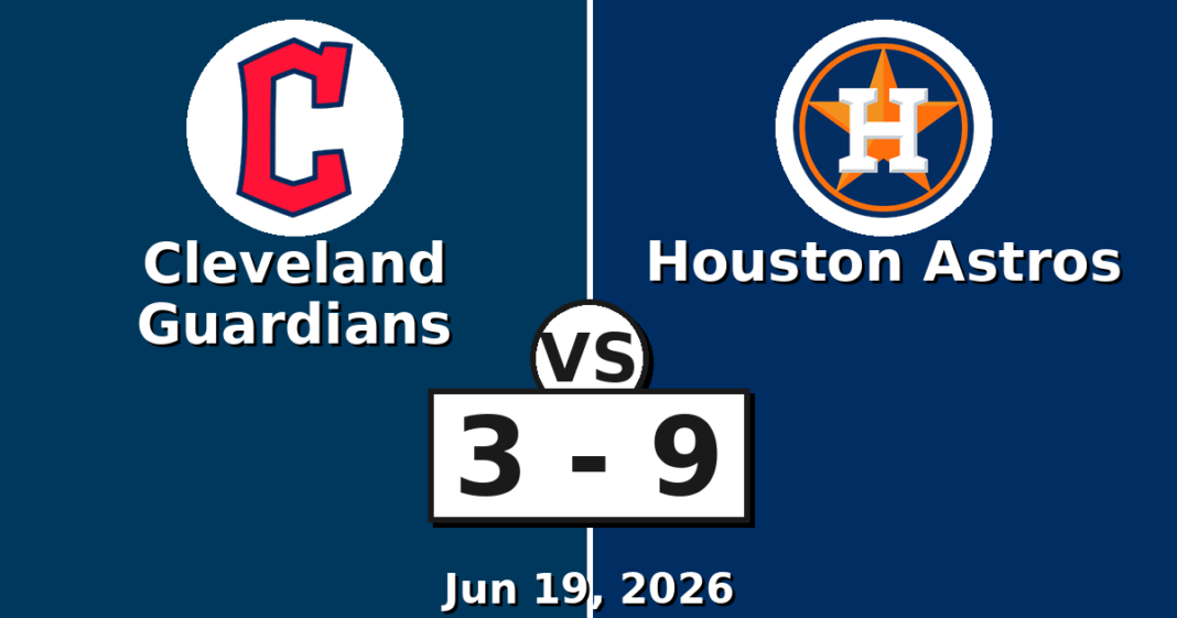 Cleveland Guardians vs Houston Astros Match Player Stats