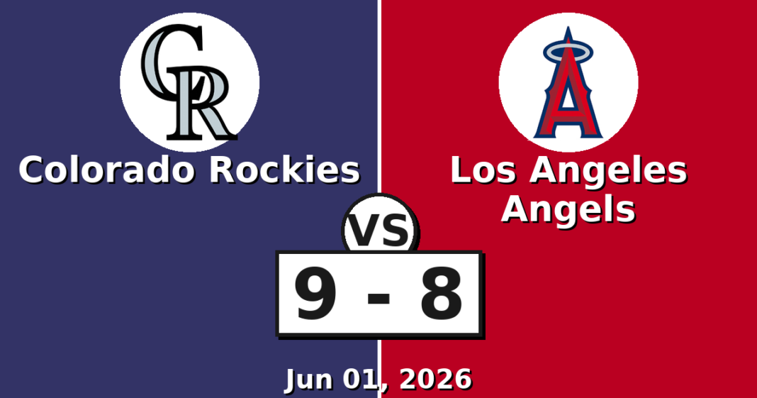 Colorado Rockies vs Los Angeles Angels Match Player Stats (Jun 01, 2026) Colorado Rockies vs Los Angeles Angels Match Player Stats