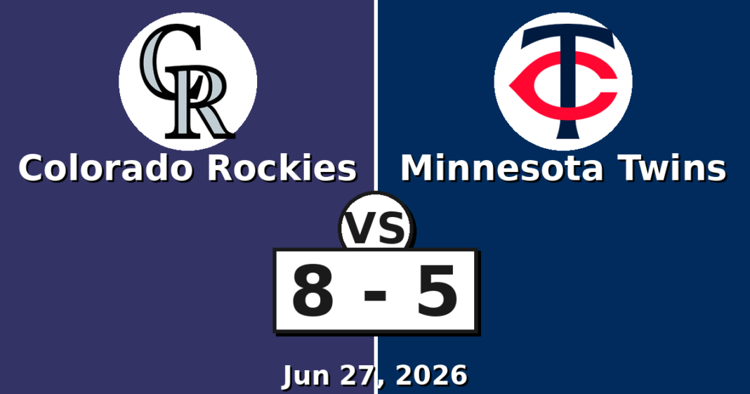 Colorado Rockies vs Minnesota Twins Match Player Stats