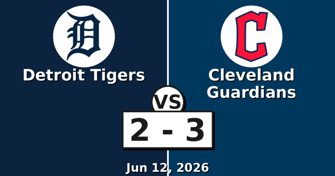 Detroit Tigers vs Cleveland Guardians Match Player Stats (Jun 12, 2026) Detroit Tigers vs Cleveland Guardians Match Player Stats