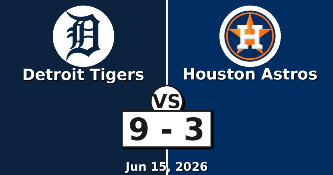 Detroit Tigers vs Houston Astros Match Player Stats