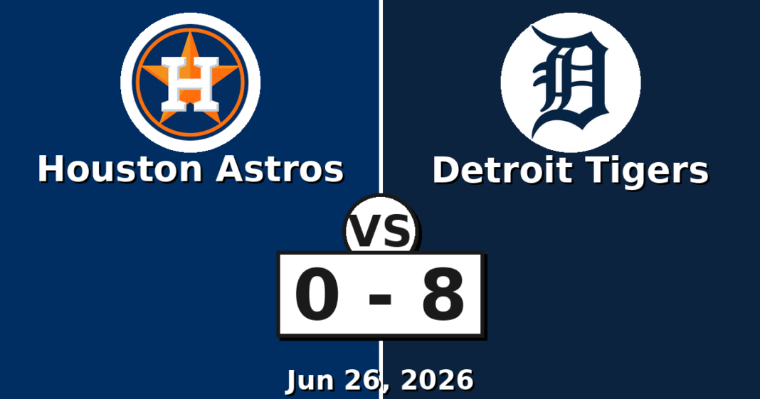 Houston Astros vs Detroit Tigers Match Player Stats