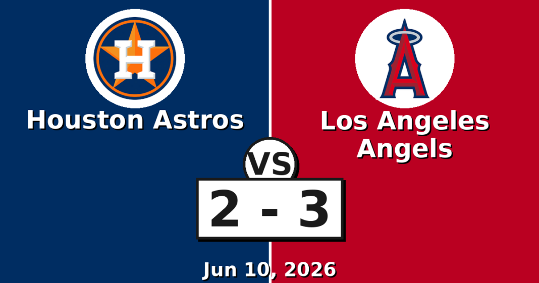 Houston Astros vs Los Angeles Angels Match Player Stats (Jun 10, 2026) Houston Astros vs Los Angeles Angels Match Player Stats