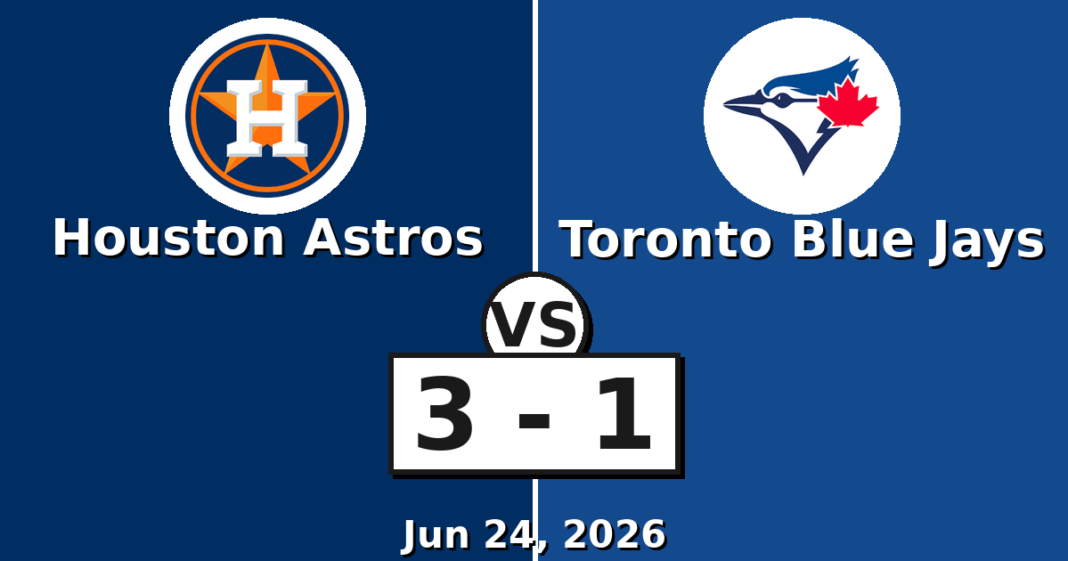 Houston Astros vs Toronto Blue Jays Match Player Stats